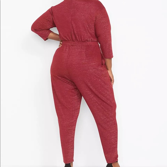 Boat neck Sparkle Jumpsuit - Picture 2 of 4